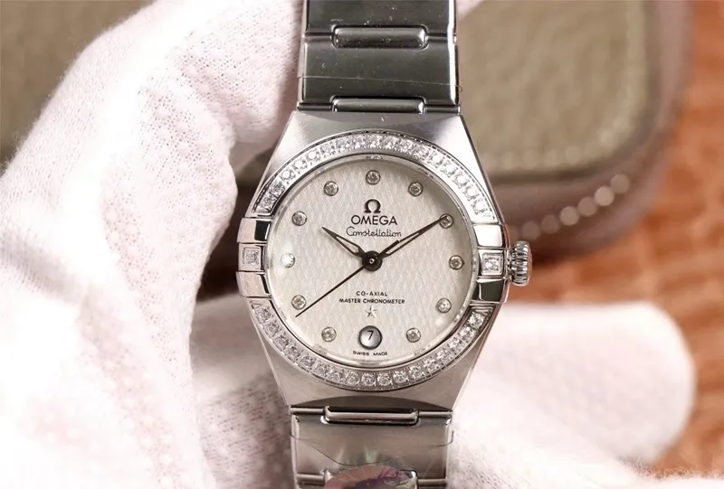 Omega Constellation 131.15.29.20.52.001 3S Factory 1:1 Best Edition Replica Watch V5 Silver Diamond Bezel Swiss NH05